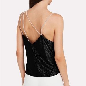Michelle Mason Clear Crystal Strap  Camisole